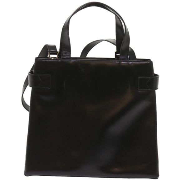 GUCCI Hand Bag Leather 2way Black 000 2046 0562 Auth am5882 - Picture 4 of 16